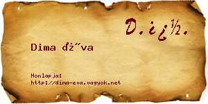 Dima Éva névjegykártya